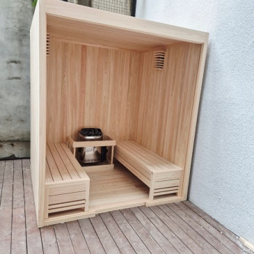 히노끼 핀란드사우나 제작 설치 현장 사진